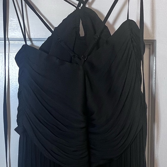 Black AQUA Halter Satin Dress - Size XL - Picture 8 of 9